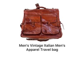 Men's Italian Vintage leather Apparel bag